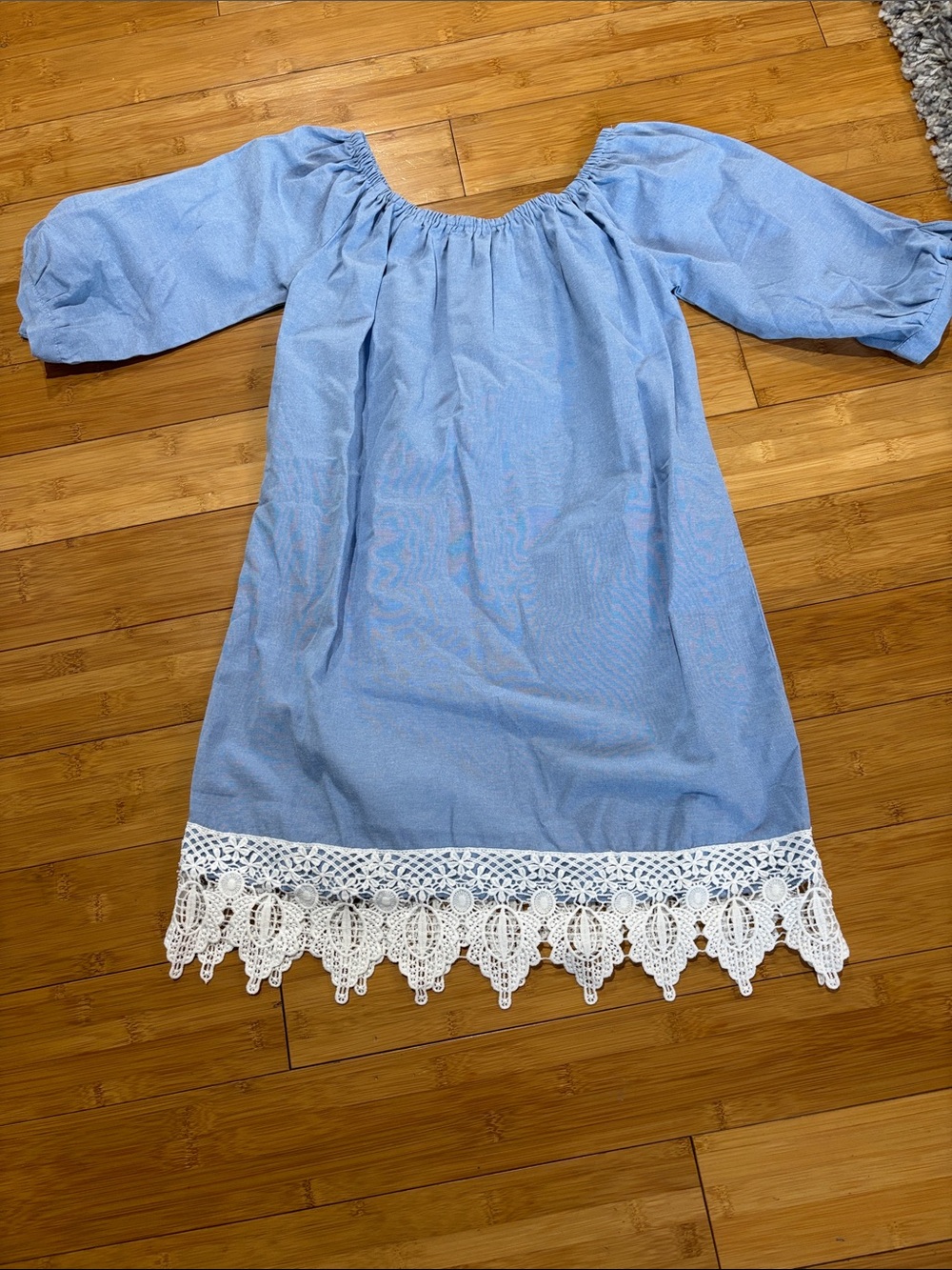 New Look Powder Blue Elastic Off-Shoulder Top